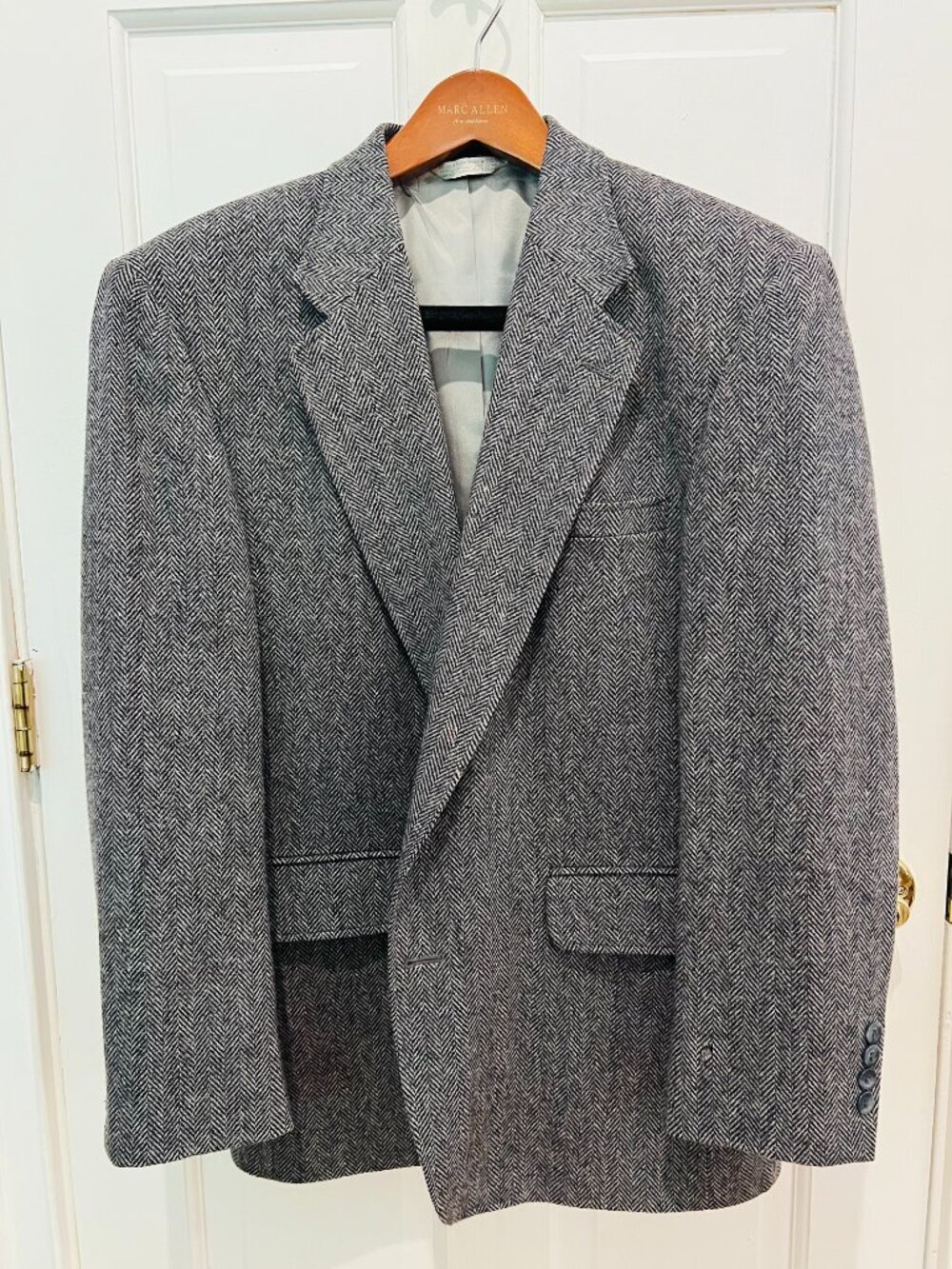 Vintage USA MADE 42R  100% Wool Heavyweight Tweed Blazer Sport Coat - Picture 14 of 16
